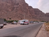 استقرار تیم های امدادی اورژانس فارس در منطقه سیل زده رودبال استهبان از دقایق اول
