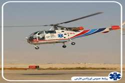 نجات جان بیمار تصادفی توسط اورژانس هوایی جهرم